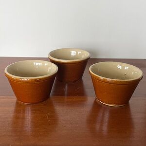 VINTAGE Pearsons & Chesterfield of England SET 3 stoneware baking dishes brown